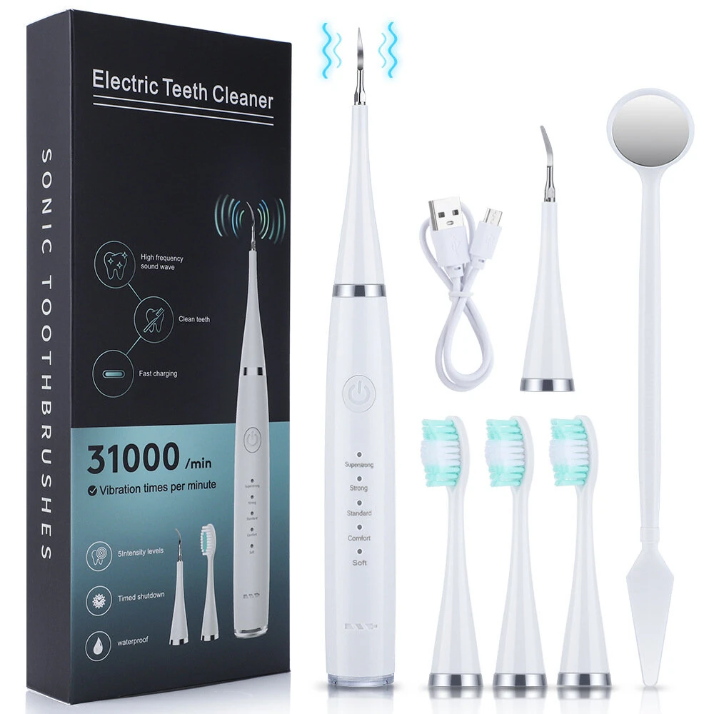 IPX6 Professional Ultrasonic Electric Teeth Cleaner Household Remove Calculus Oral Care Teeth Scaling Dental Instrument (image for) IPX6 Professional Ultrasonic Electric Teeth Cleaner Household Remove Calculus Oral Care Teeth Scaling Dental Instrument